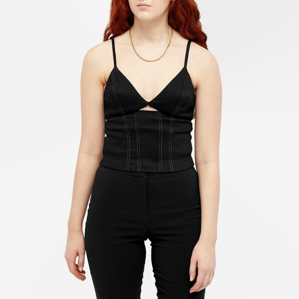 NWT INTERMIX - VIKTORIA & WOODS BLACK RUMBLE BUSTIER TOP SIZE 0!